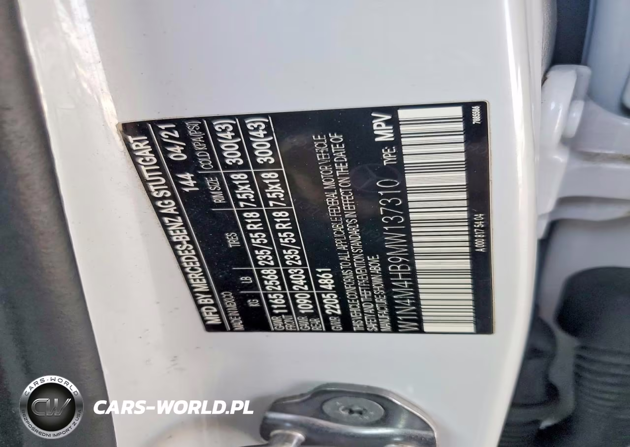 2021 Mercedes-Benz Glb 250 4Matic VIN:W1N4M4HB9MW137310 - 12