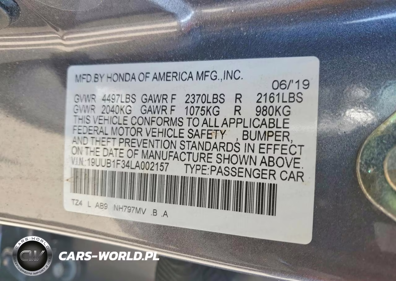 2020 Acura Tlx VIN:19UUB1F34LA002157 - 12