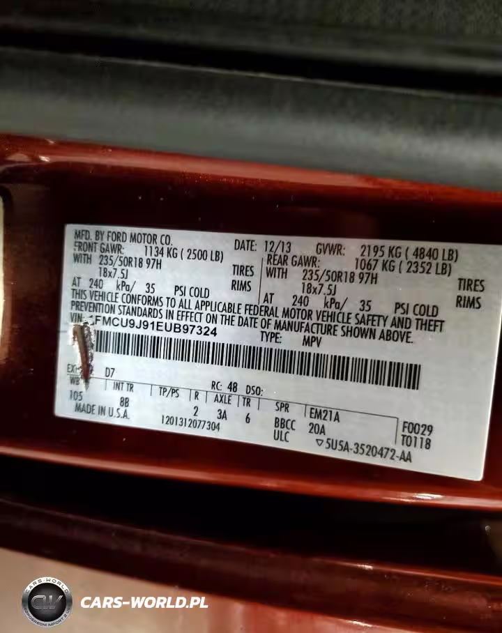 2014 Ford Escape Titanium VIN:1FMCU9J91EUB97324 - 13
