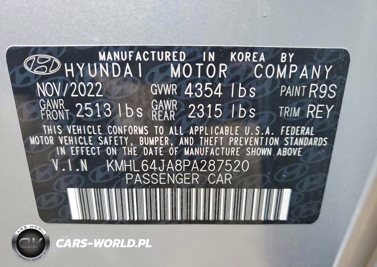 2023 Hyundai Sonata Sel VIN:KMHL64JA8PA287520 - 12
