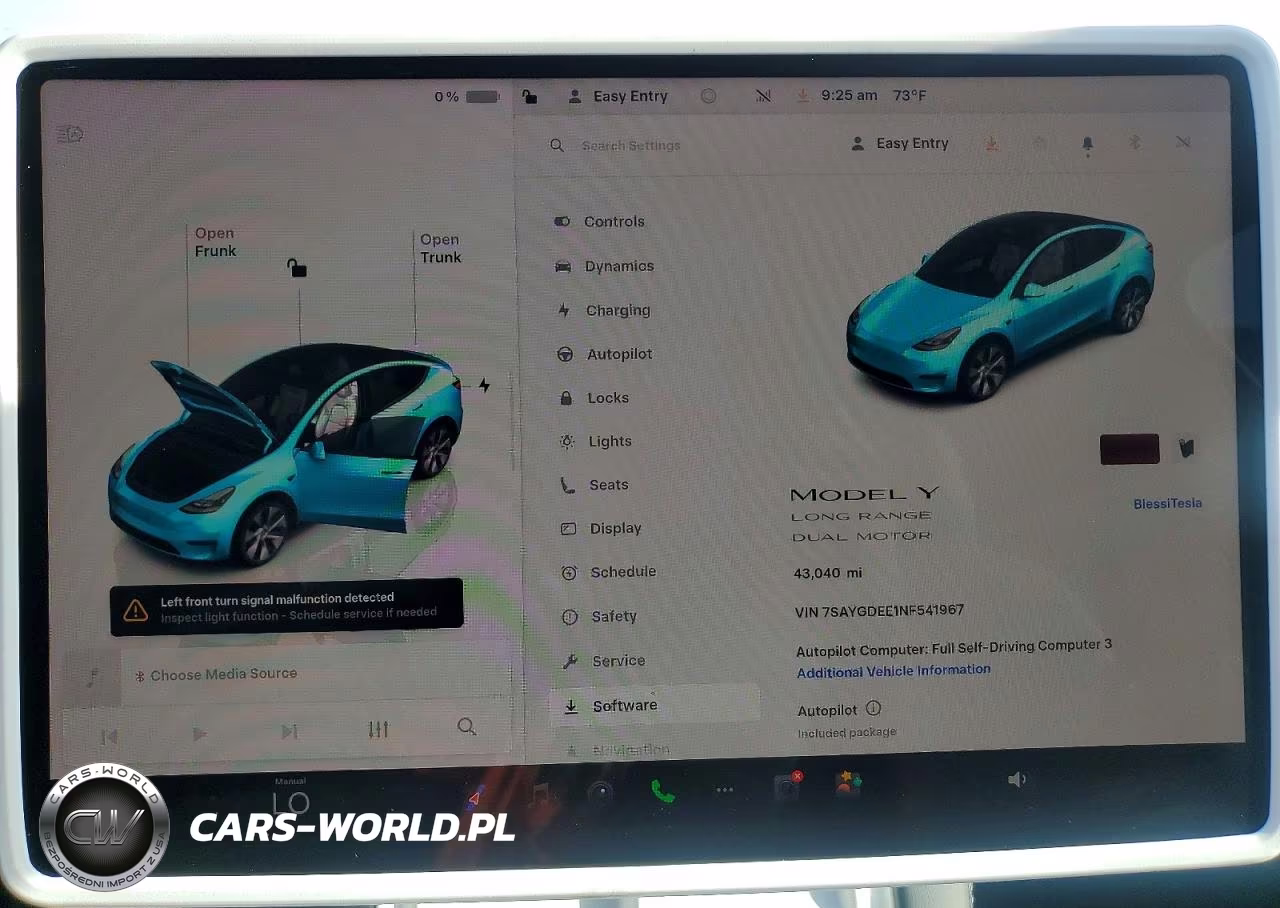2022 Tesla Model Y VIN:7SAYGDEE1NF541967 - 9