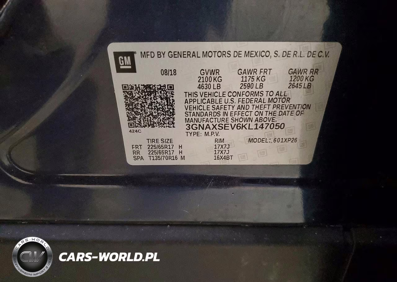 2019 Chevrolet Equinox Ls VIN:3GNAXSEV6KL147050 - 13