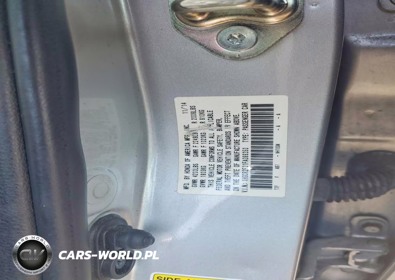 2015 Honda Accord Lx VIN:1HGCR2F31FA069350 - 12