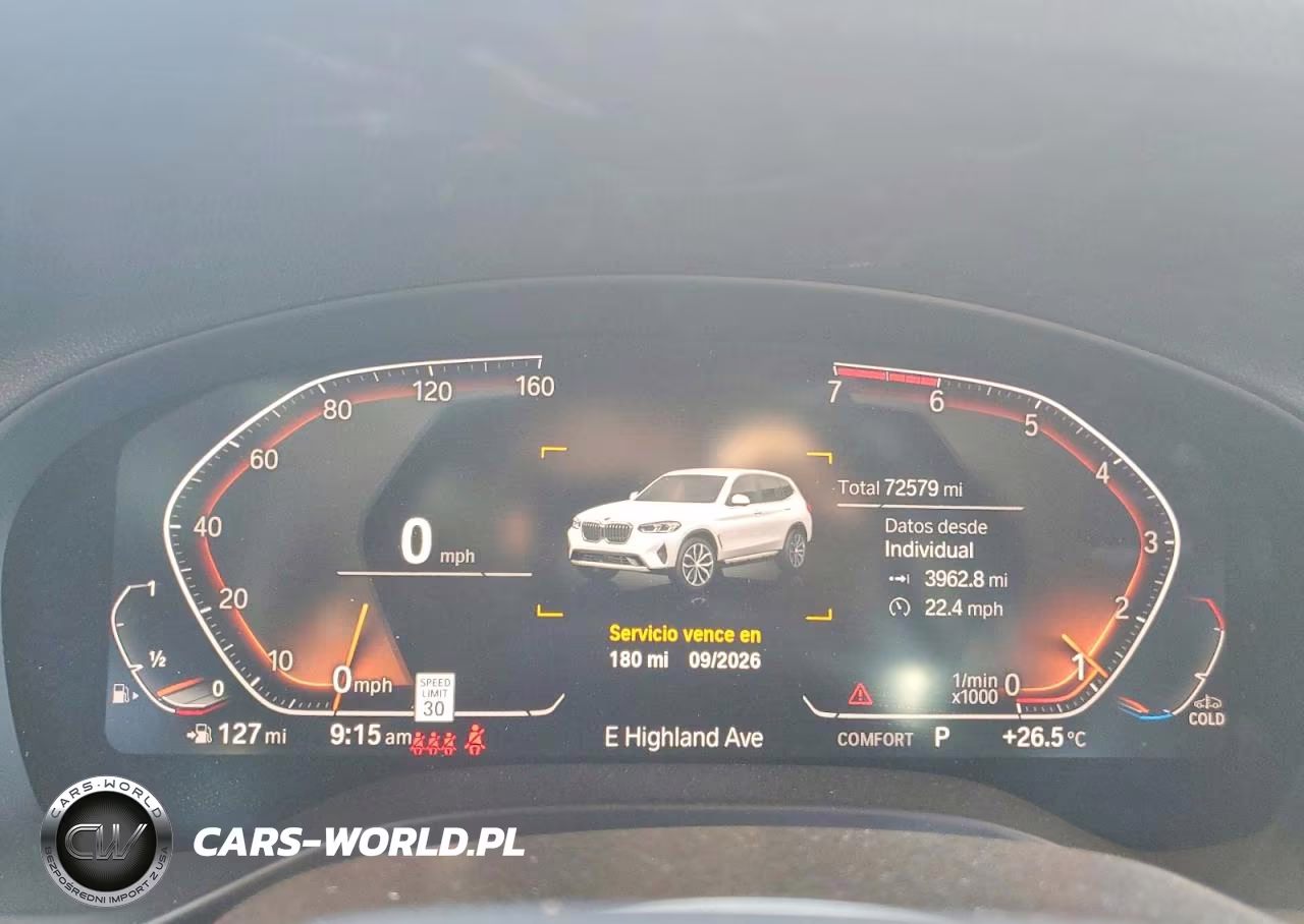 2022 BMW X3 Sdrive30I VIN:5UX43DP02N9J95204 - 9