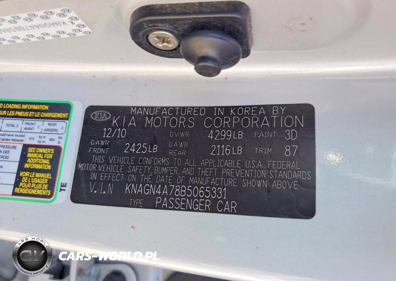 2011 Kia Optima Ex VIN:KNAGN4A78B5065331 - 12