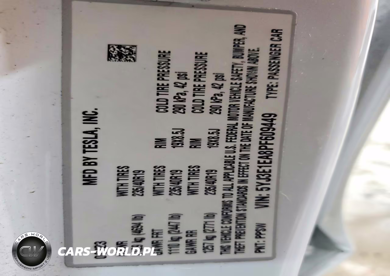 2023 Tesla Model 3 VIN:5YJ3E1EA8PF609449 - 13