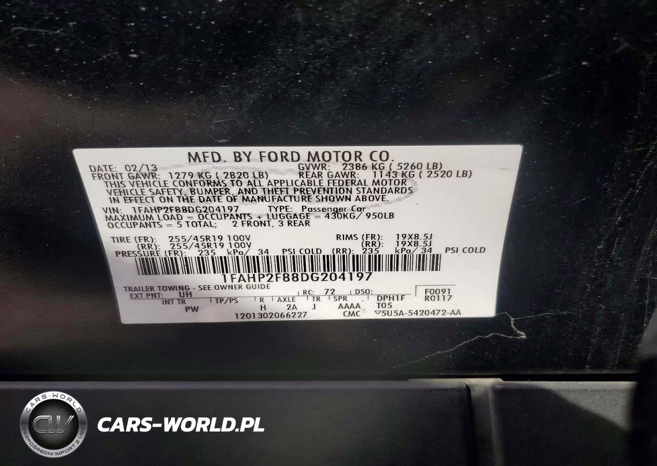 2013 Ford Taurus VIN:1FAHP2F88DG204197 - 12