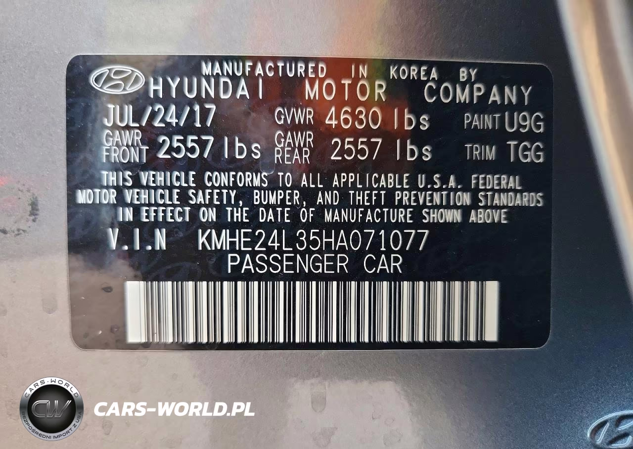 2017 Hyundai Sonata Hybrid Se VIN:KMHE24L35HA071077 - 12