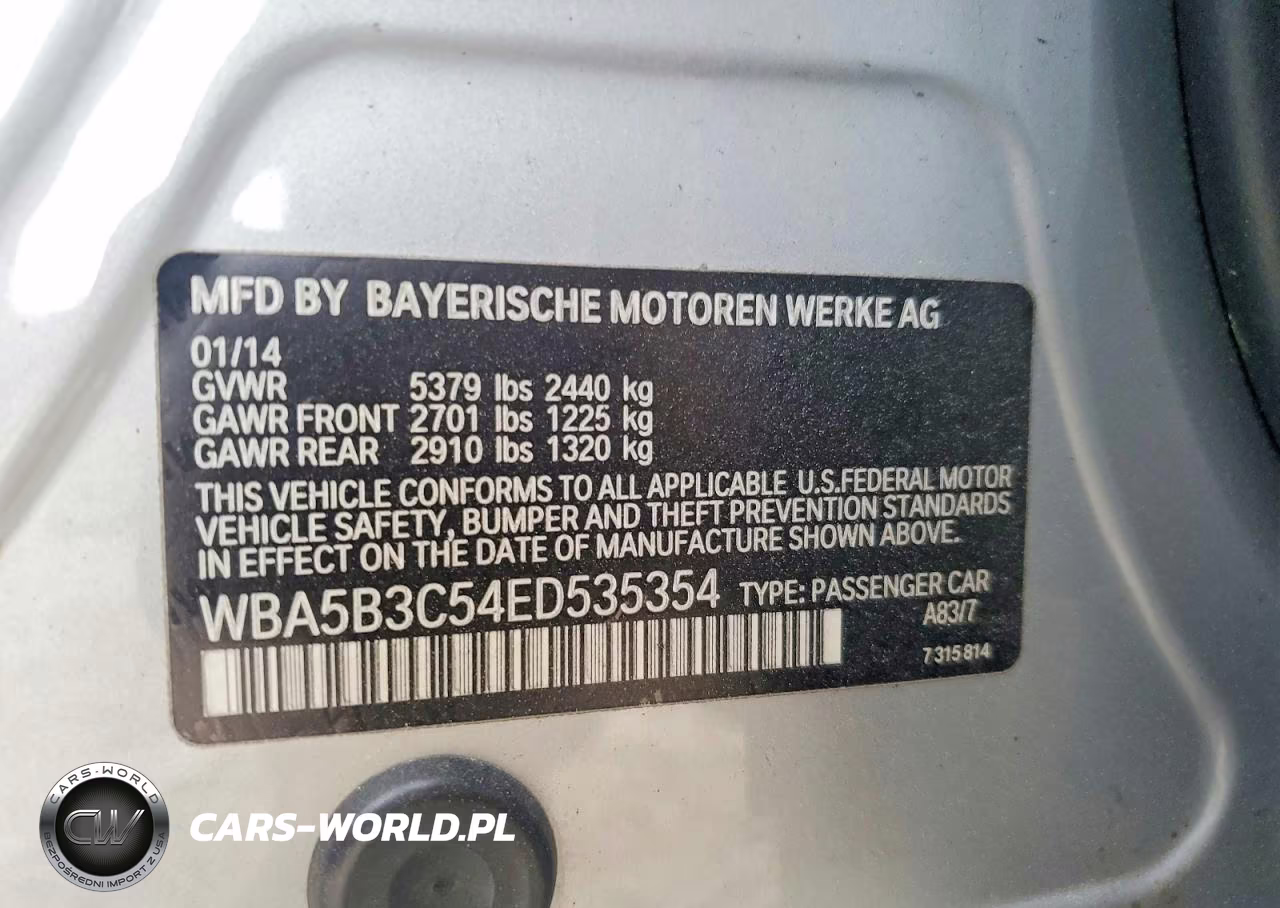 2014 BMW 535 Xi VIN:WBA5B3C54ED535354 - 12