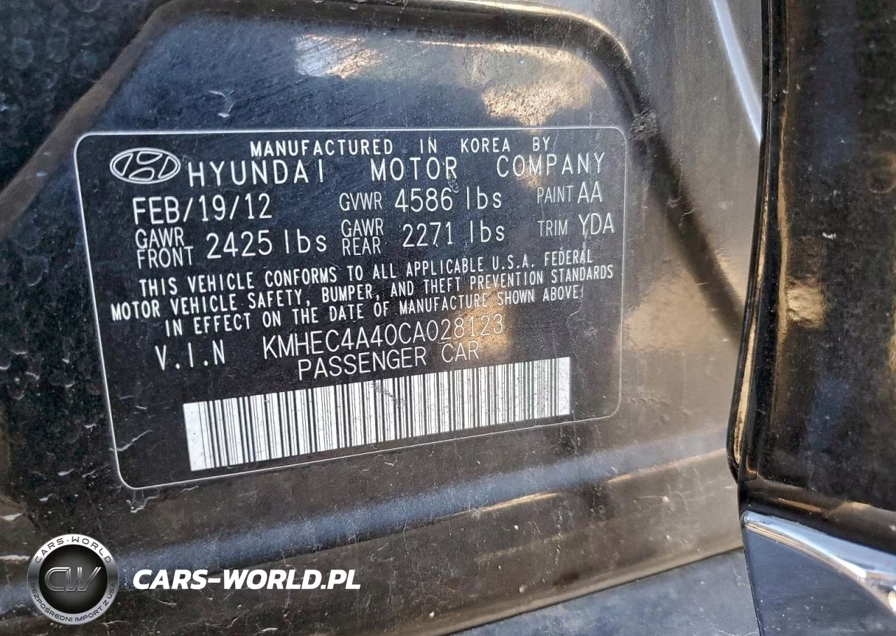 2012 Hyundai Sonata Hybrid VIN:KMHEC4A40CA028123 - 13
