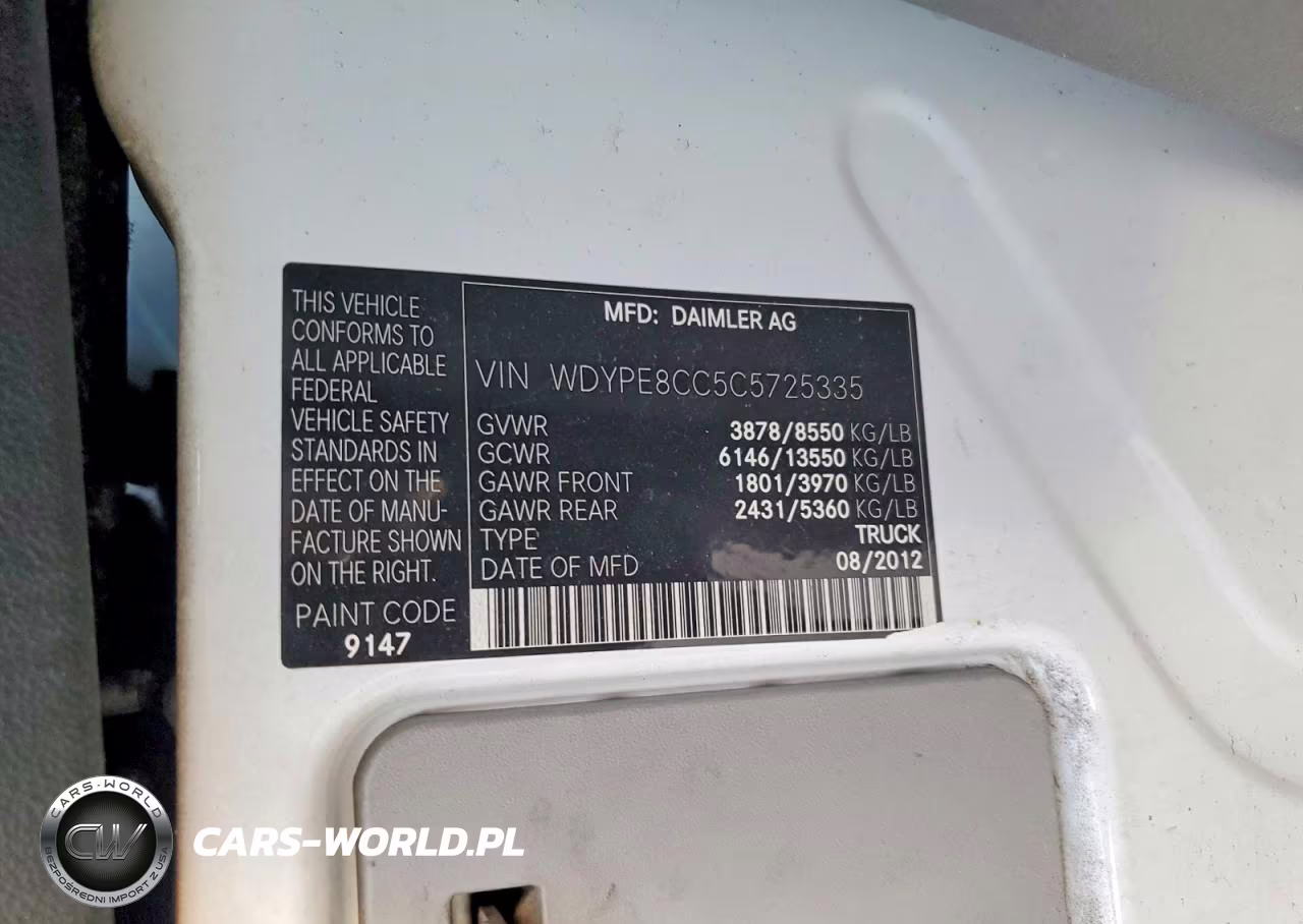 2012 Freightliner Sprinter 2500 VIN:WDYPE8CC5C5725335 - 14