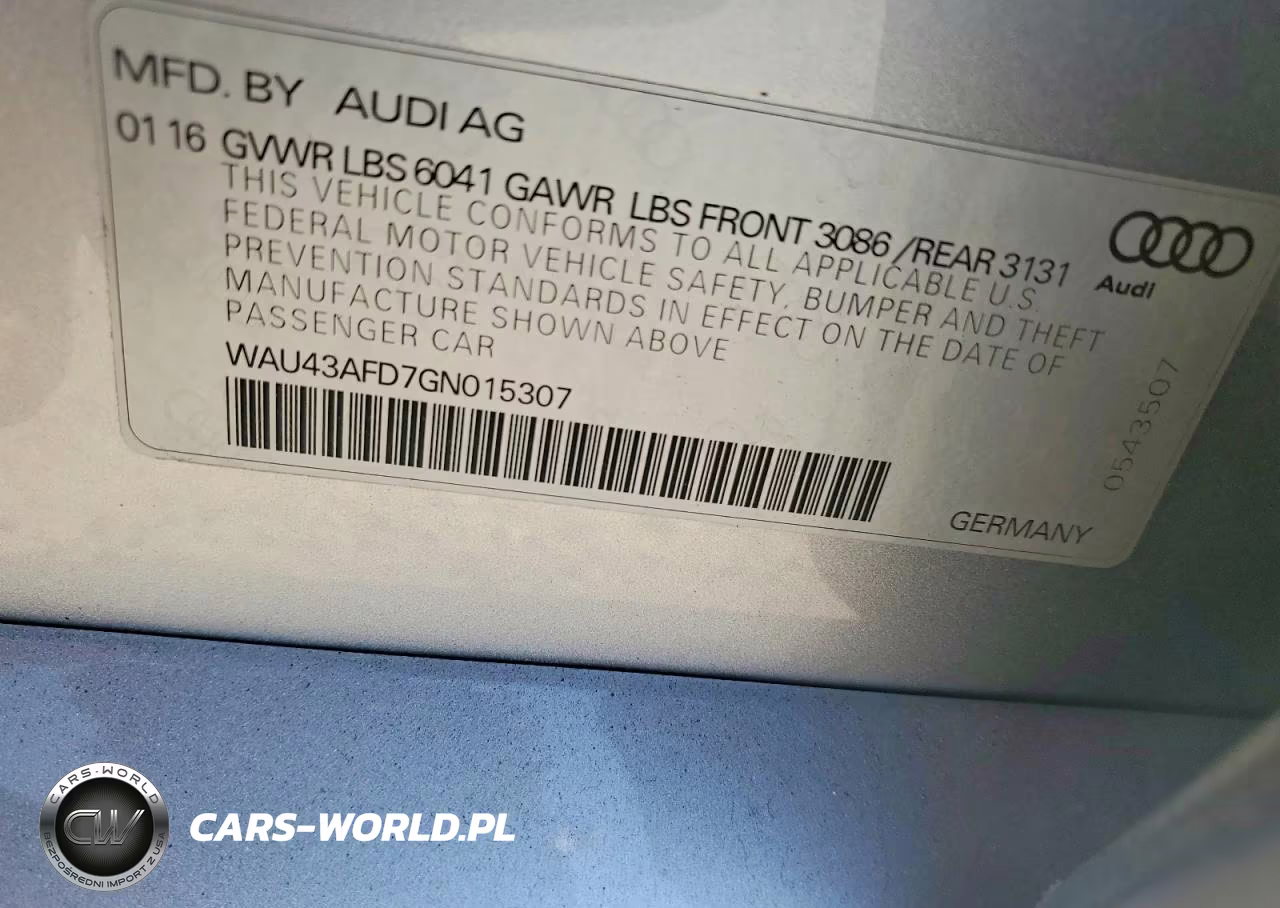 2016 Audi A8 L Quattro VIN:WAU43AFD7GN015307 - 12