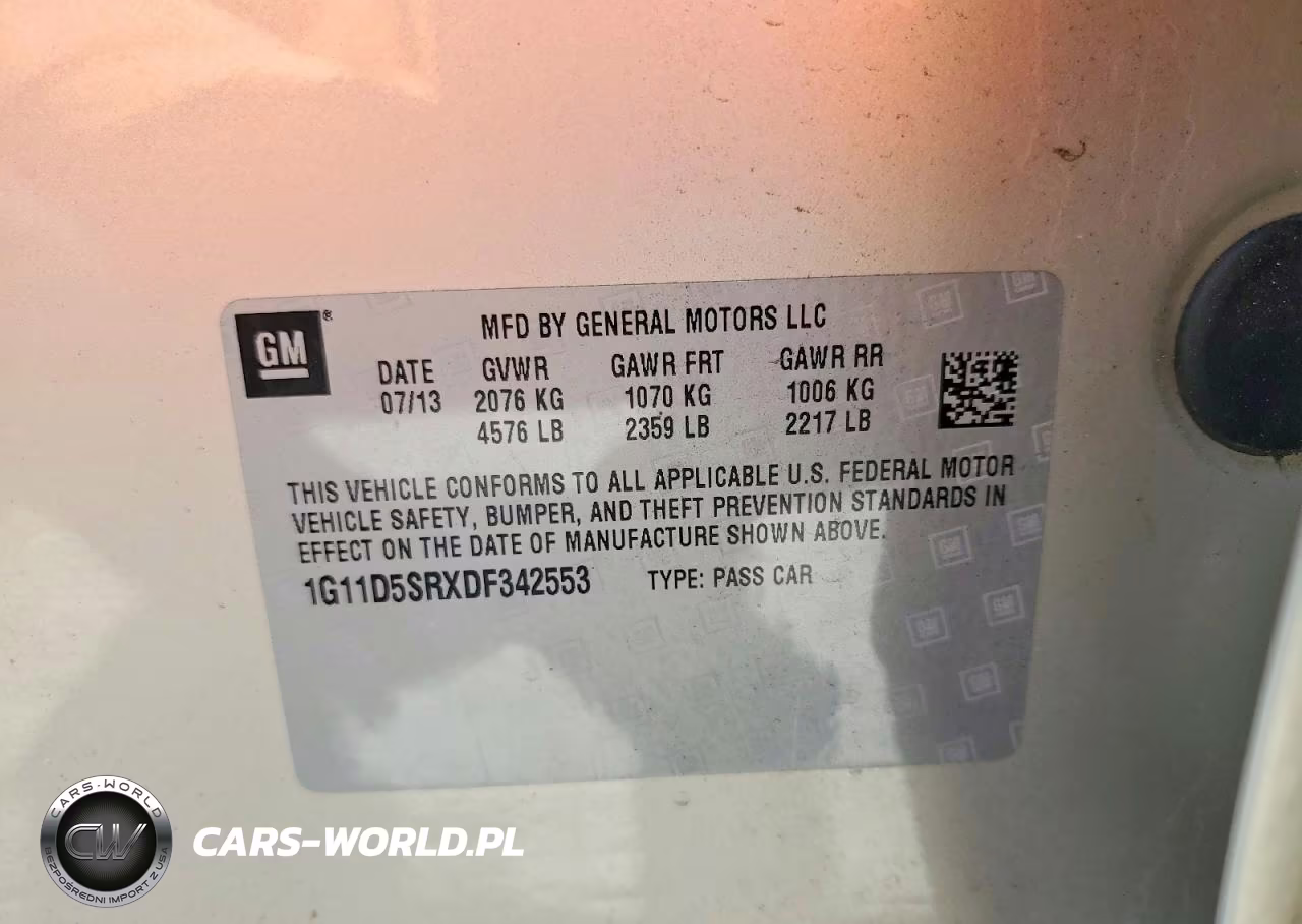 2013 Chevrolet Malibu Ls VIN:1G11D5SRXDF342553 - 12
