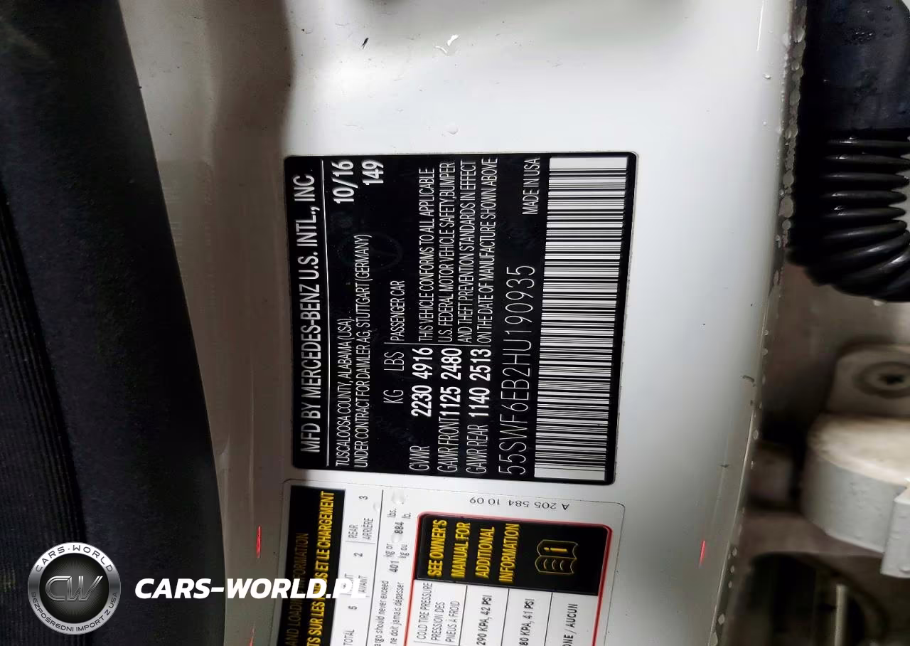 2017 Mercedes-Benz C 43 4Matic Amg VIN:55SWF6EB2HU190935 - 12