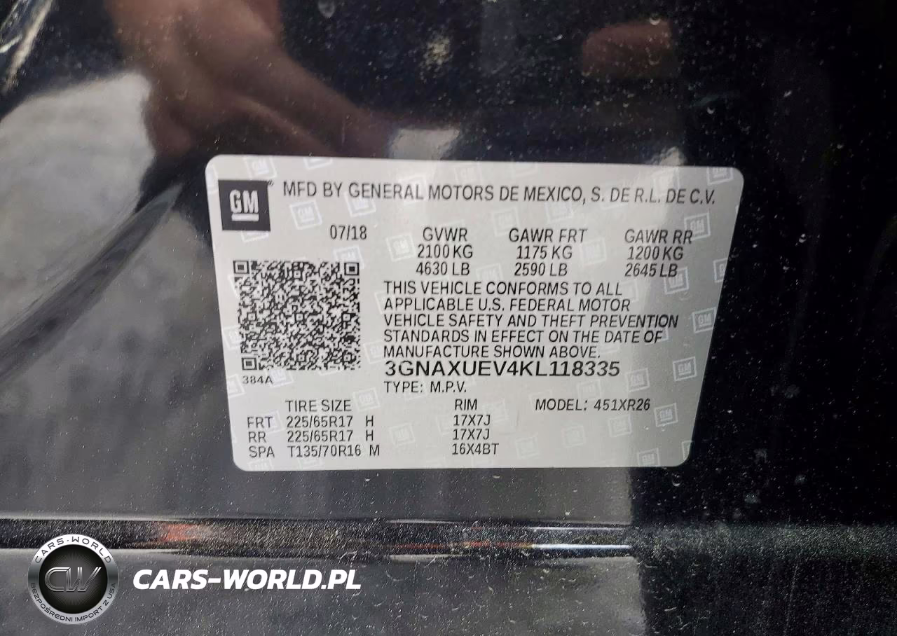 2019 Chevrolet Equinox Lt VIN:3GNAXUEV4KL118335 - 13