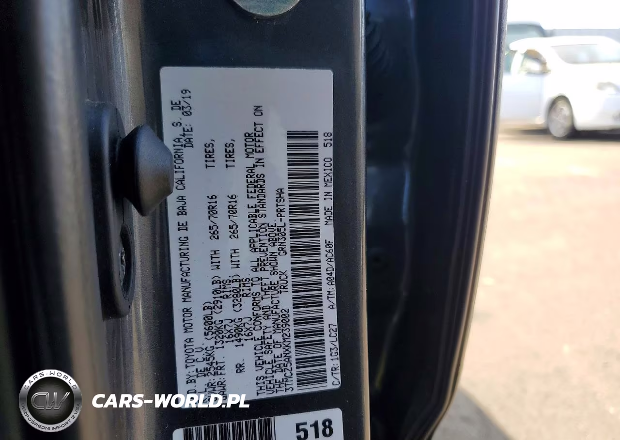 2019 Toyota Tacoma Trd Off-Road VIN:3TMCZ5ANXKM239002 - 12