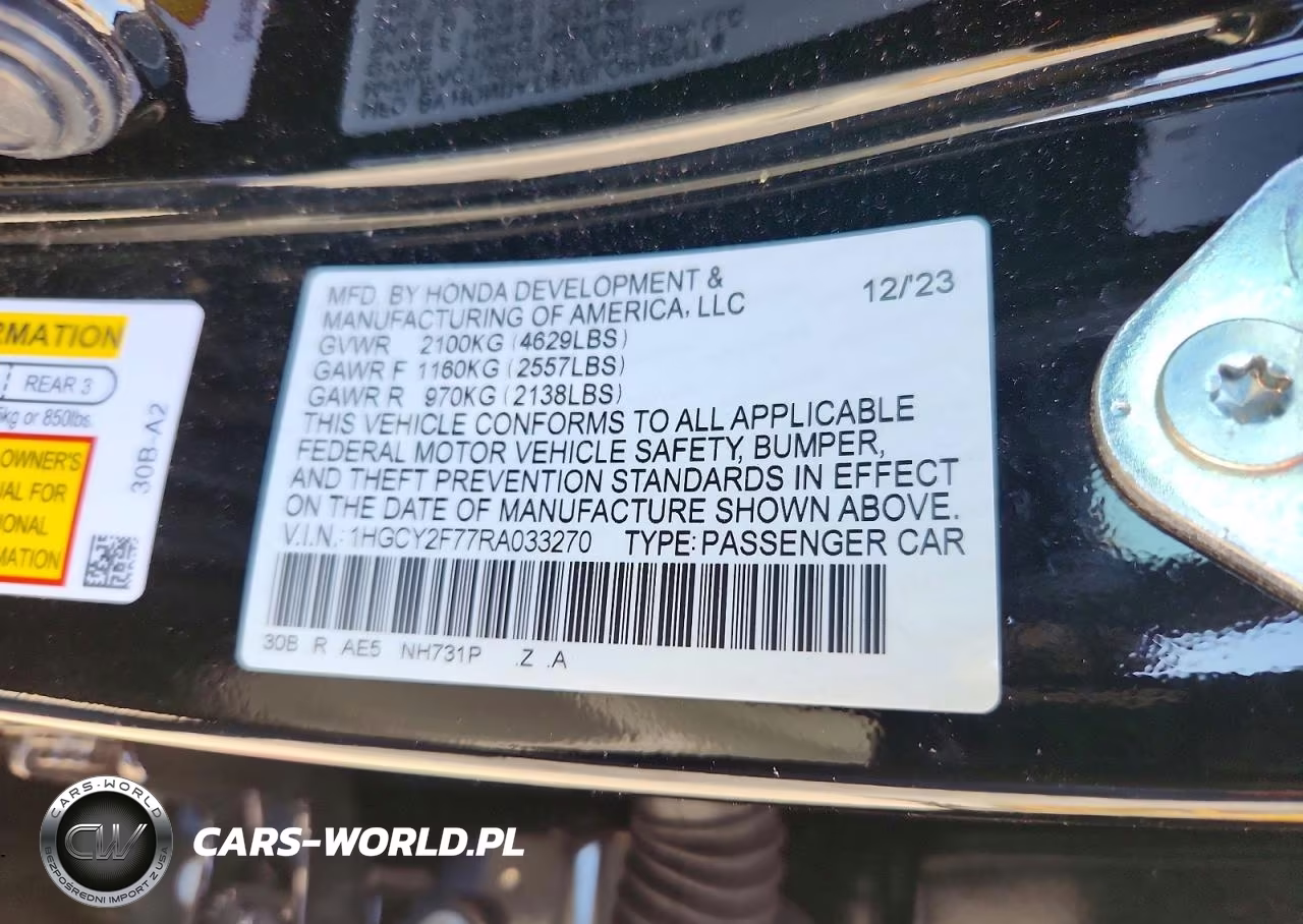 2024 Honda Accord Hybrid Sport-L VIN:1HGCY2F77RA033270 - 12