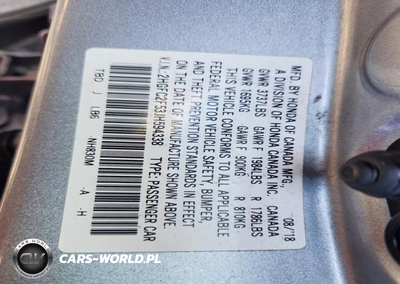 2018 Honda Civic Lx VIN:2HGFC2F53JH594338 - 12