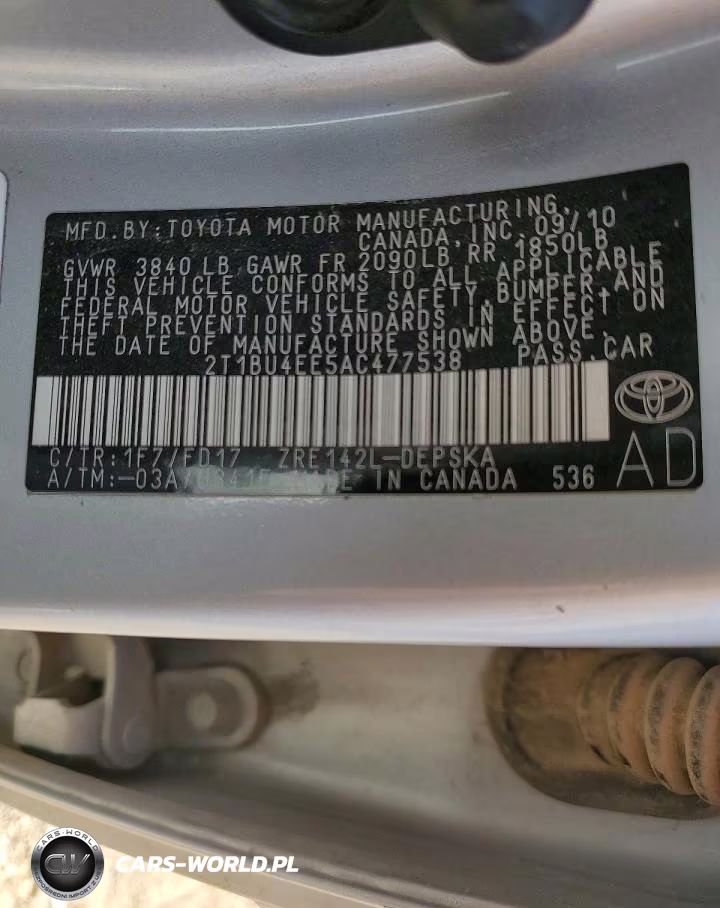 2010 Toyota Corolla S VIN:2T1BU4EE5AC477538 - 12