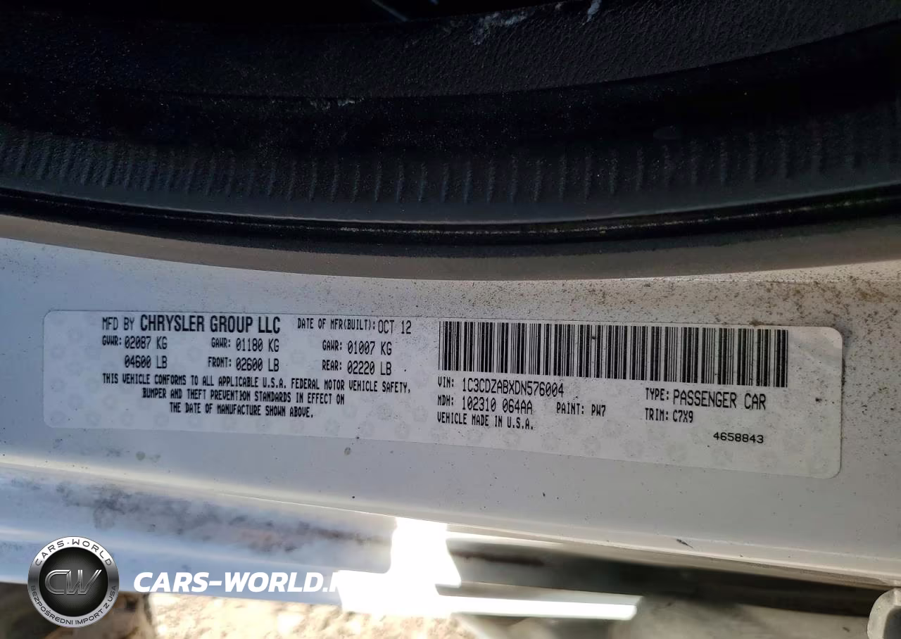 2013 Dodge Avenger Se VIN:1C3CDZABXDN576004 - 12
