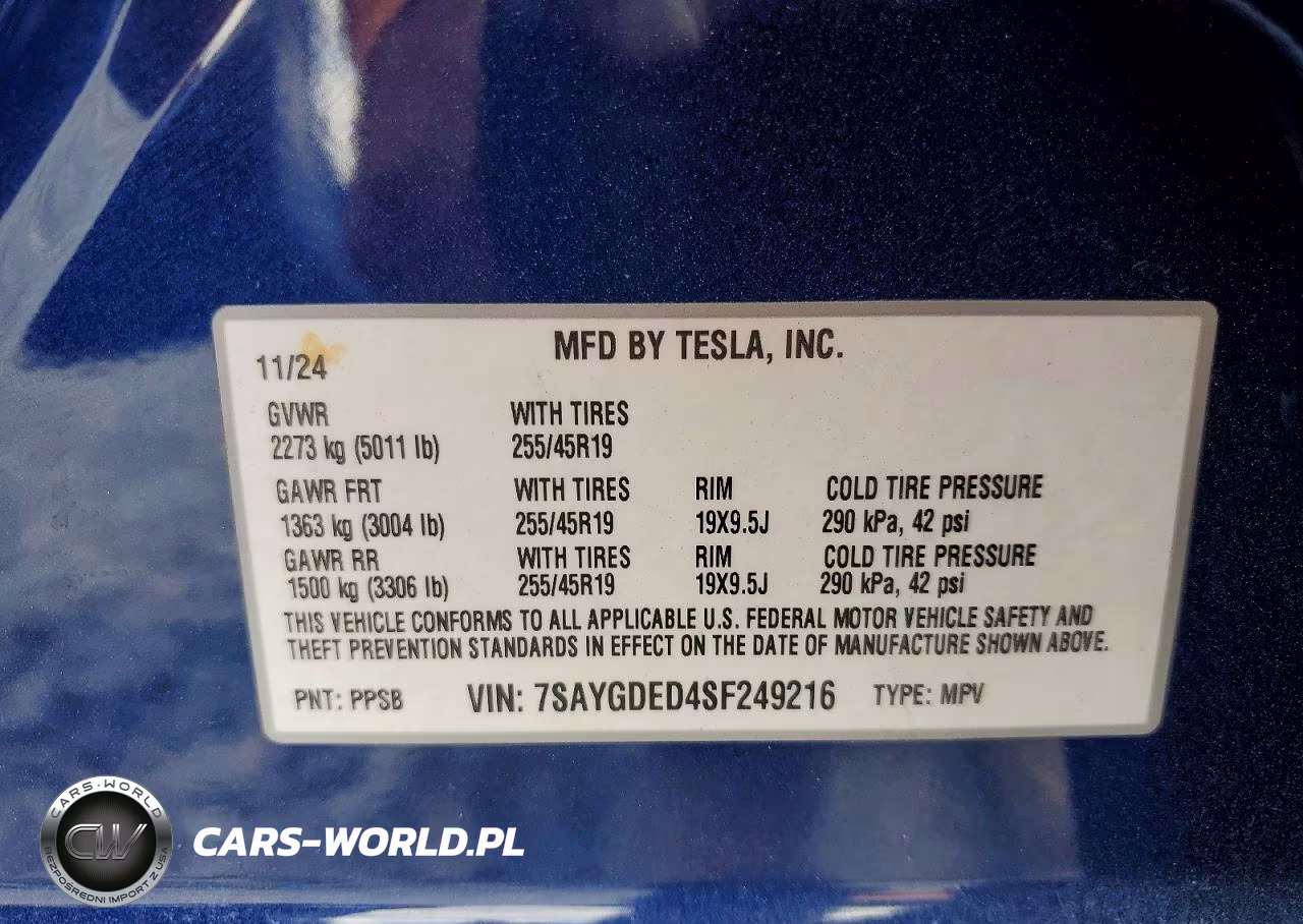2025 Tesla Model Y VIN:7SAYGDED4SF249216 - 13