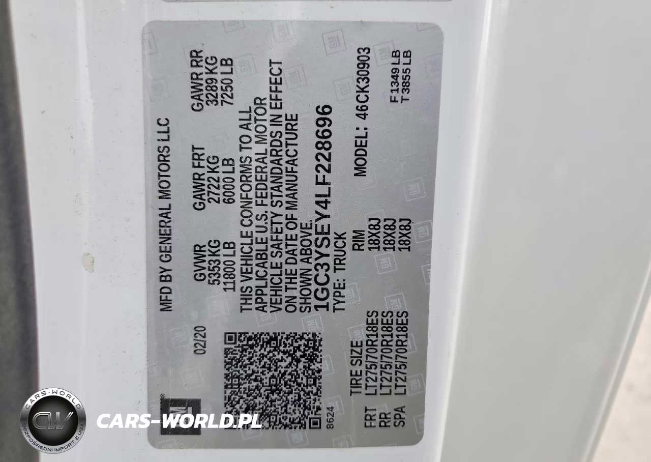 2020 Chevrolet Silverado K3500 VIN:1GC3YSEY4LF228696 - 13
