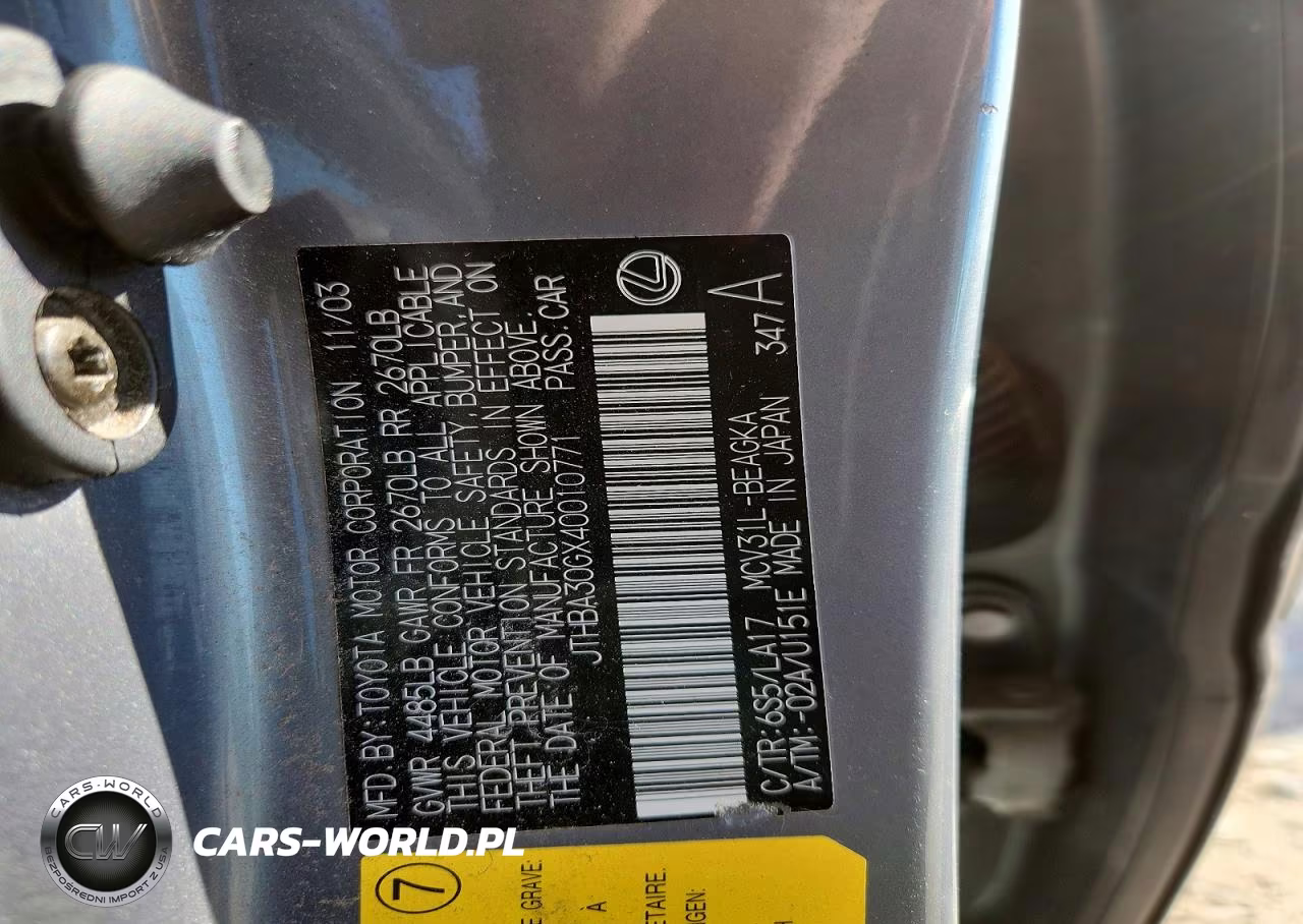 2004 Lexus Es 330 Base VIN:JTHBA30GX40010771 - 12