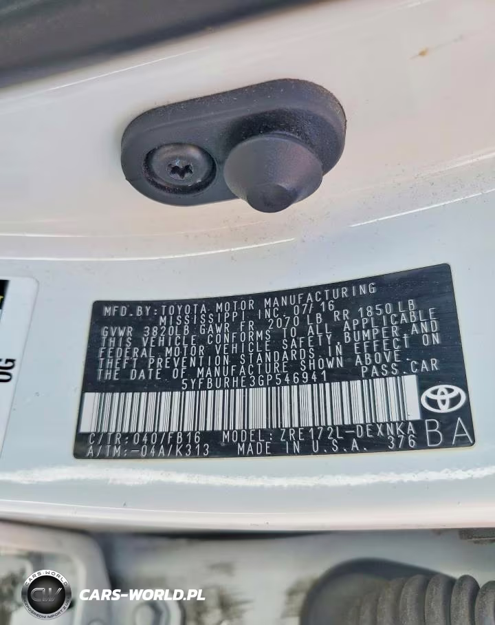 2016 Toyota Corolla Le VIN:5YFBURHE3GP546941 - 12