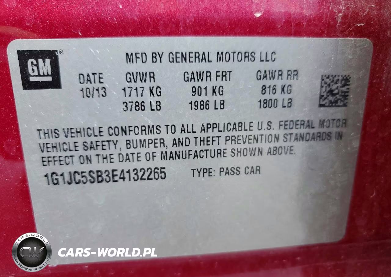 2014 Chevrolet Sonic Lt VIN:1G1JC5SB3E4132265 - 12