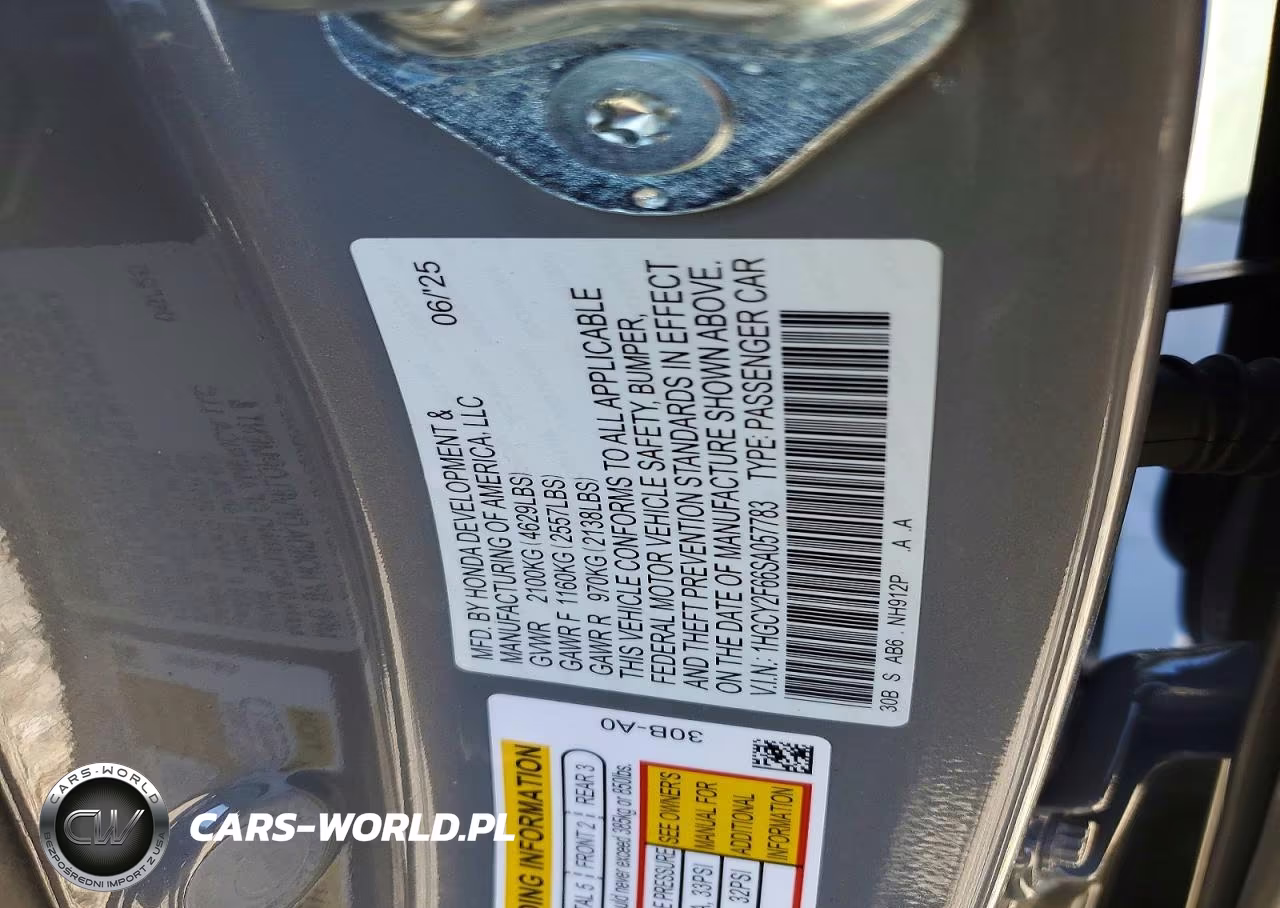 2025 Honda Accord Hybrid Exl VIN:1HGCY2F66SA057783 - 12