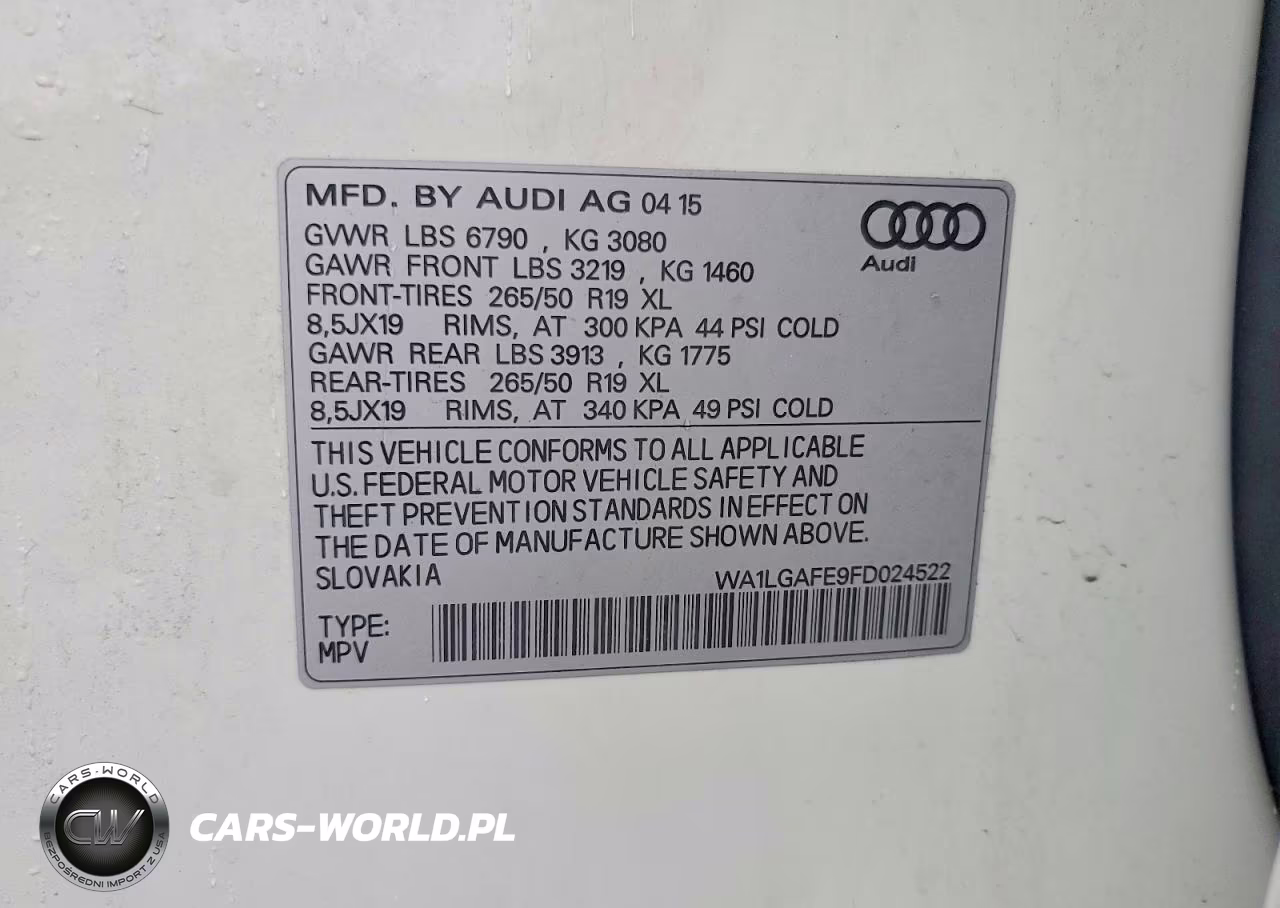 2015 Audi Q7 Premium Plus VIN:WA1LGAFE9FD024522 - 13