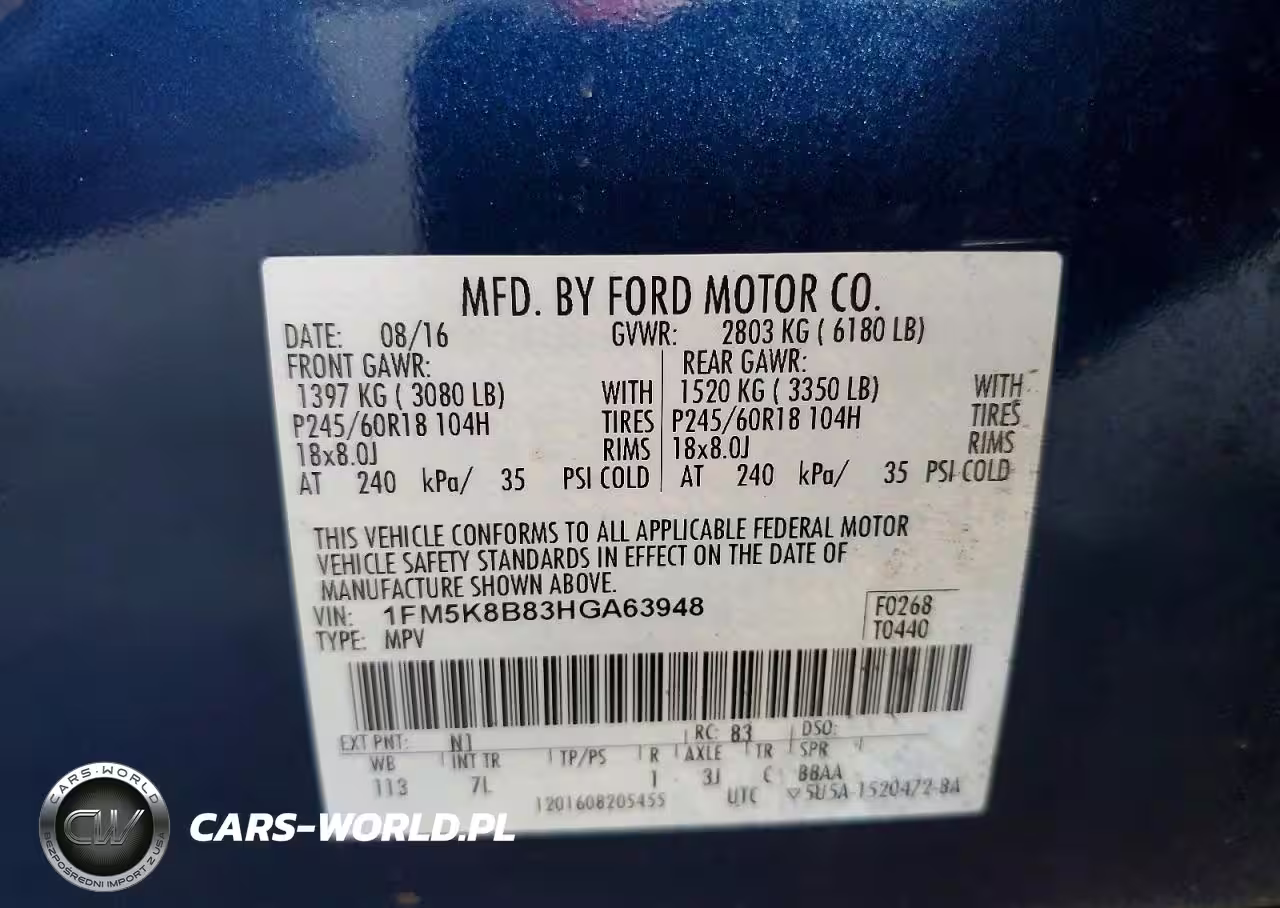 2017 Ford Explorer VIN:1FM5K8B83HGA63948 - 12