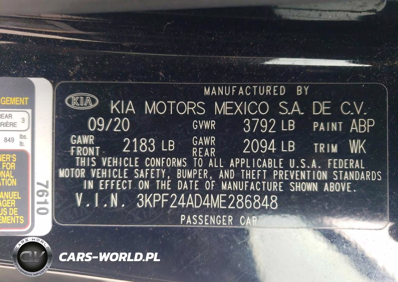 2021 Kia Forte Lxs VIN:3KPF24AD4ME286848 - 12