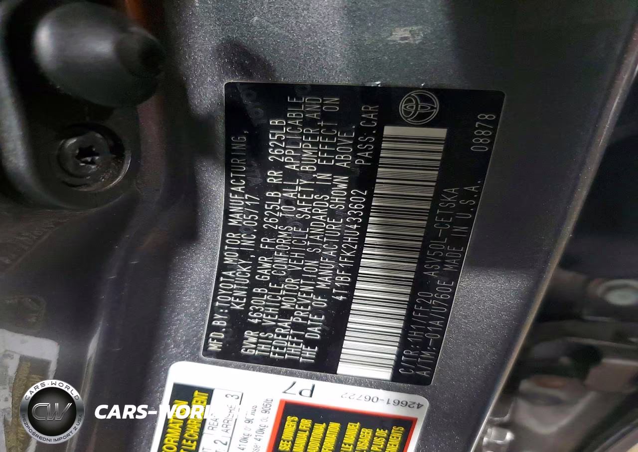 2017 Toyota Camry Se VIN:4T1BF1FK2HU433602 - 12