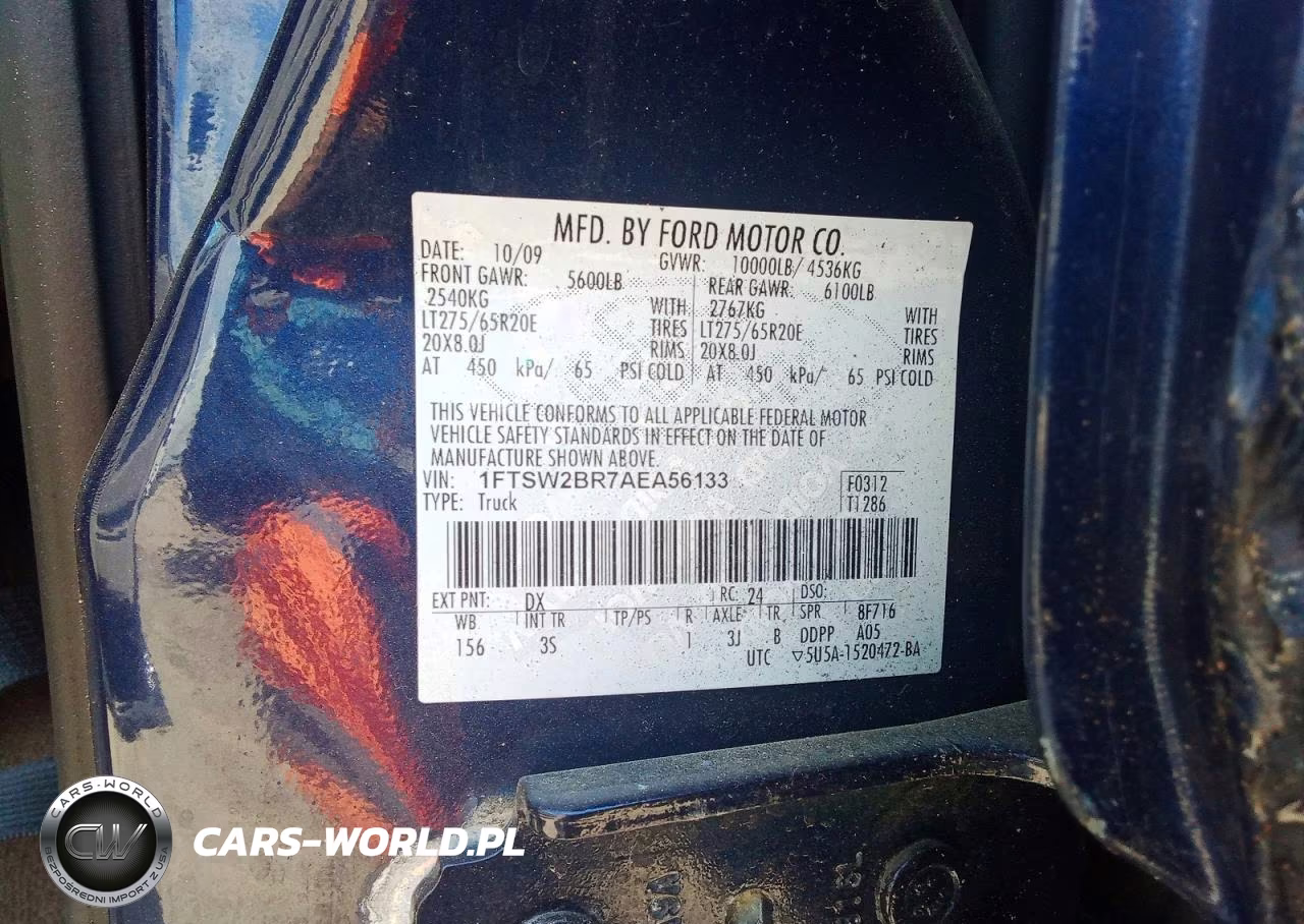 2010 Ford F250 Super Duty VIN:1FTSW2BR7AEA56133 - 13
