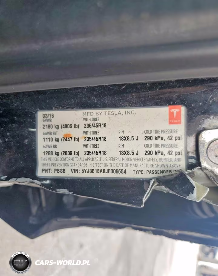 2018 Tesla Model 3 VIN:5YJ3E1EA8JF006654 - 12
