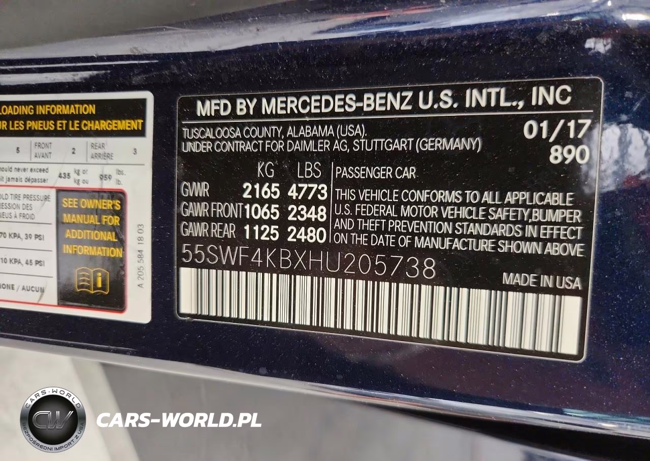 2017 Mercedes-Benz C 300 4Matic VIN:55SWF4KBXHU205738 - 13