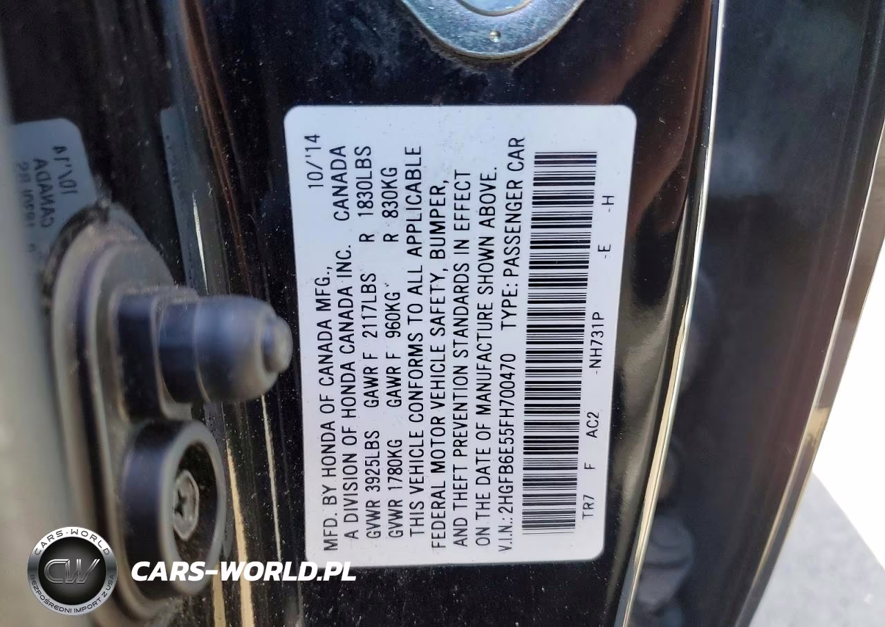 2015 Honda Civic Si VIN:2HGFB6E55FH700470 - 13