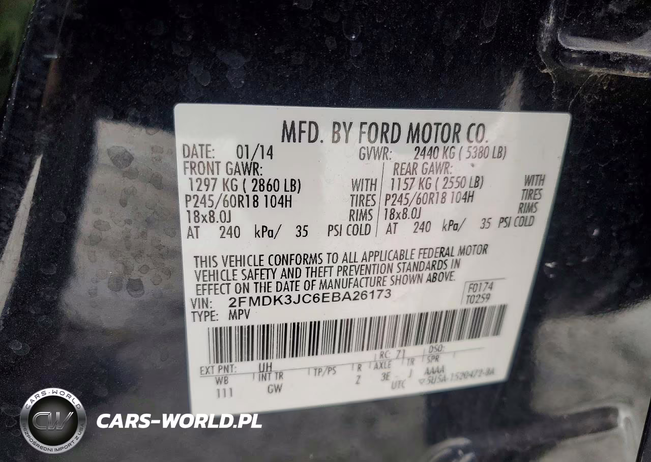 2014 Ford Edge VIN:2FMDK3JC6EBA26173 - 13
