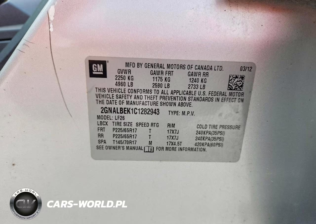 2012 Chevrolet Equinox Ls VIN:2GNALBEK1C1282943 - 13