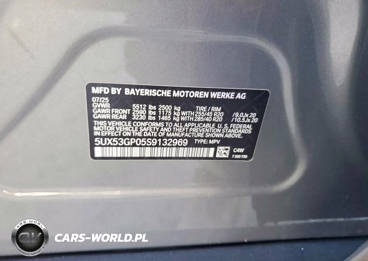 2025 BMW X3 30 xDrive VIN:5UX53GP05S9132969 - 13