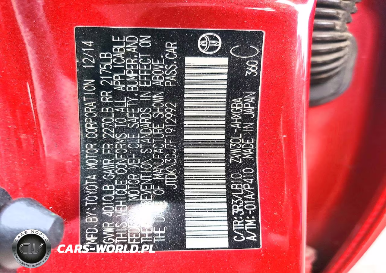 2015 Toyota Prius Four VIN:JTDKN3DU7F1912992 - 12