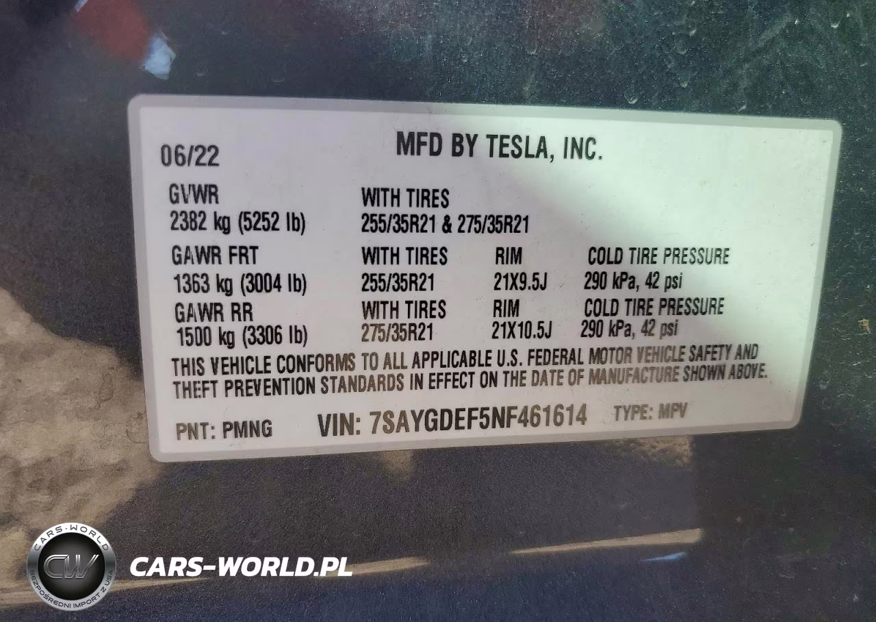 2022 Tesla Model Y VIN:7SAYGDEF5NF461614 - 13