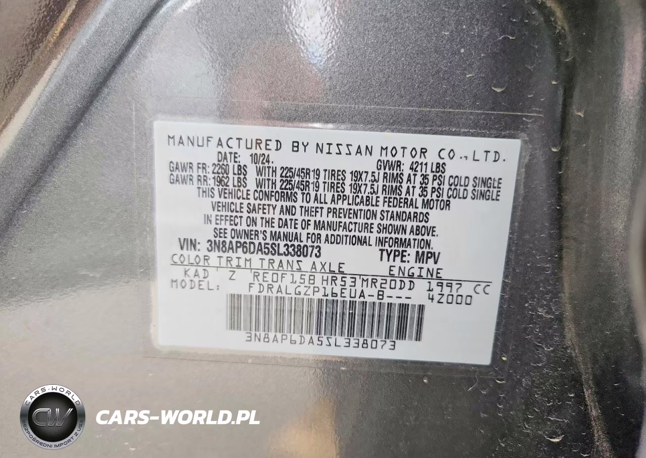 2025 Nissan Kicks Sr VIN:3N8AP6DA5SL338073 - 14