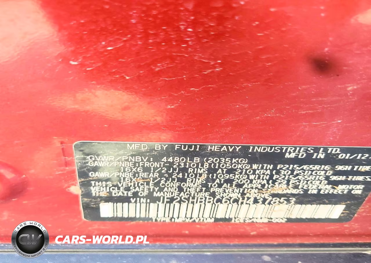 2012 Subaru Forester 2.5X VIN:JF2SHBBC6CH437853 - 14