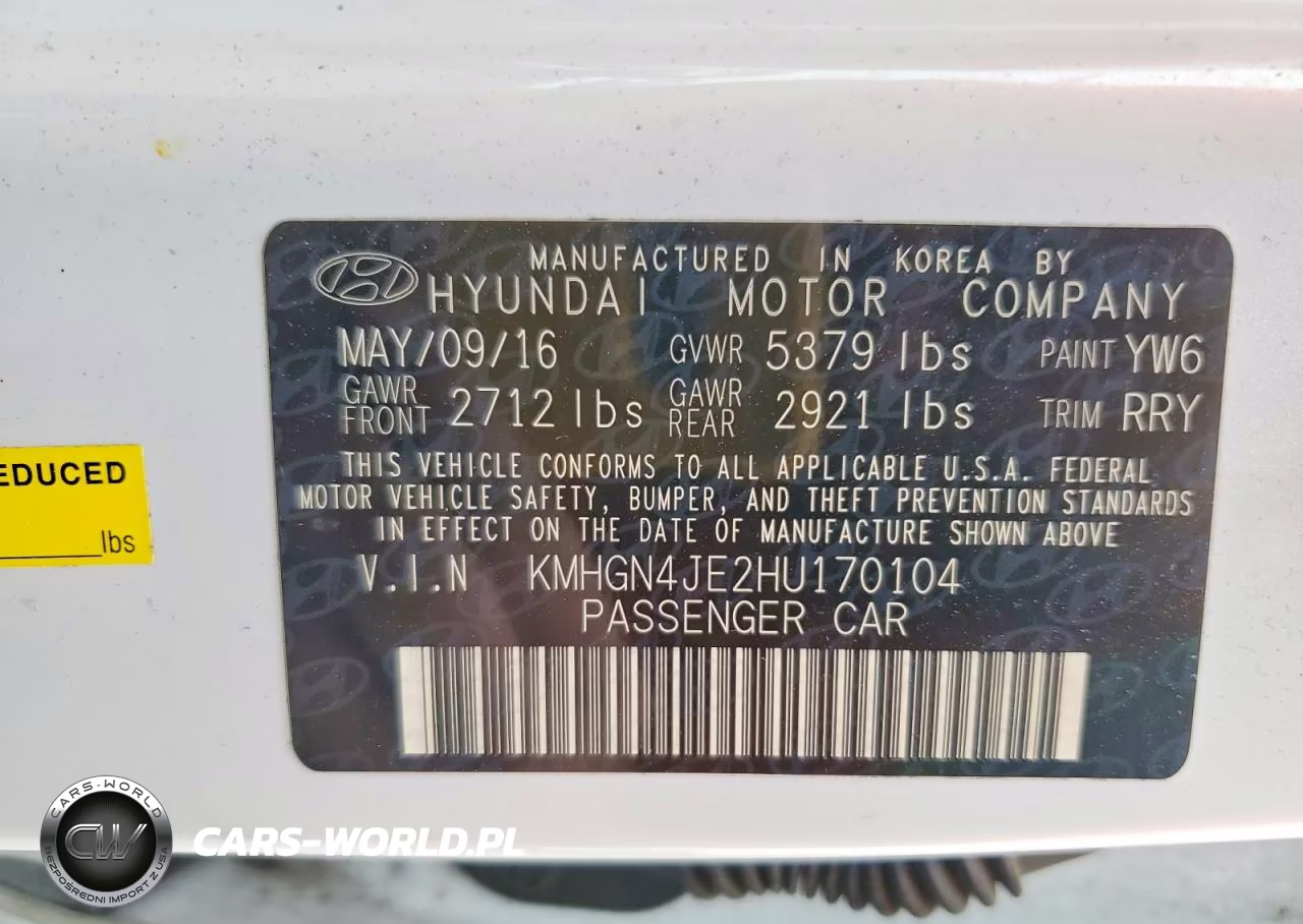 2017 Genesis G80 3.8 VIN:KMHGN4JE2HU170104 - 12