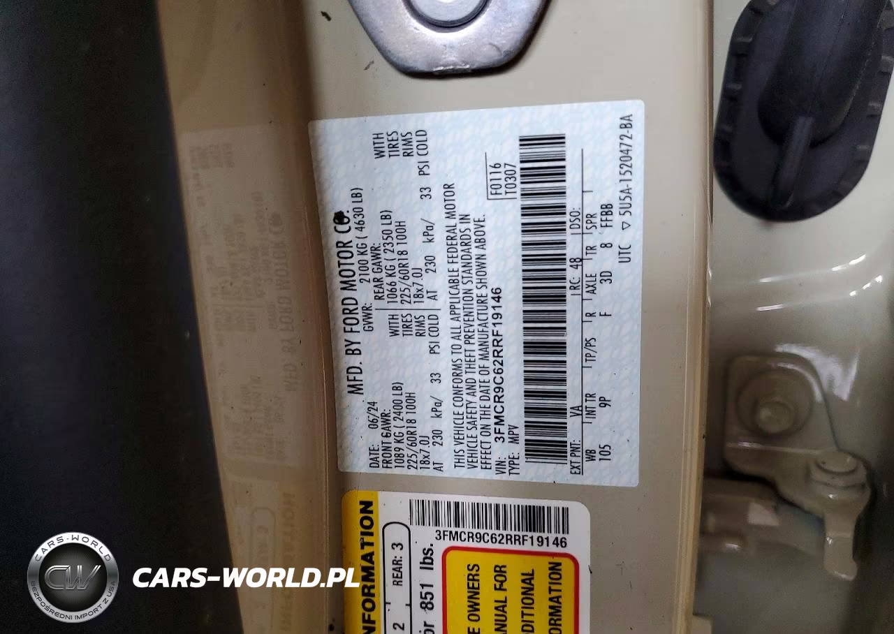 2024 Ford Bronco Sport Outer Banks VIN:3FMCR9C62RRF19146 - 13