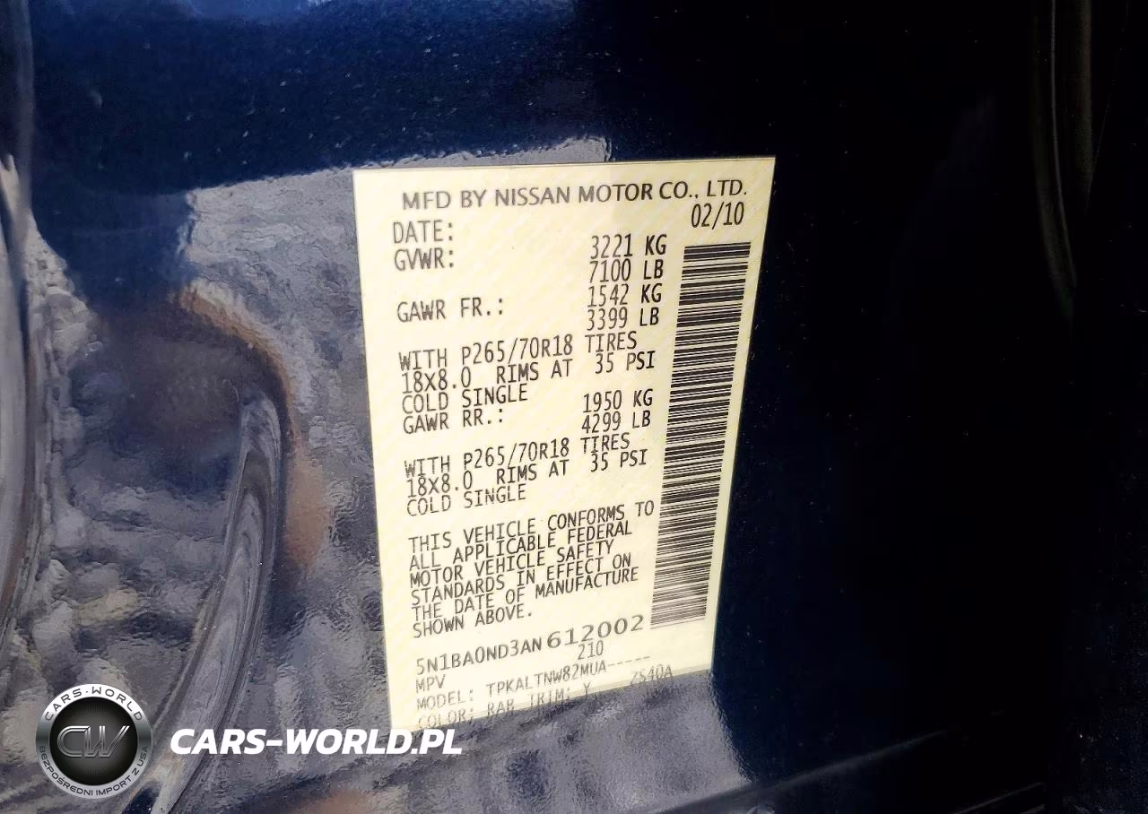 2010 Nissan Armada Se VIN:5N1BA0ND3AN612002 - 14