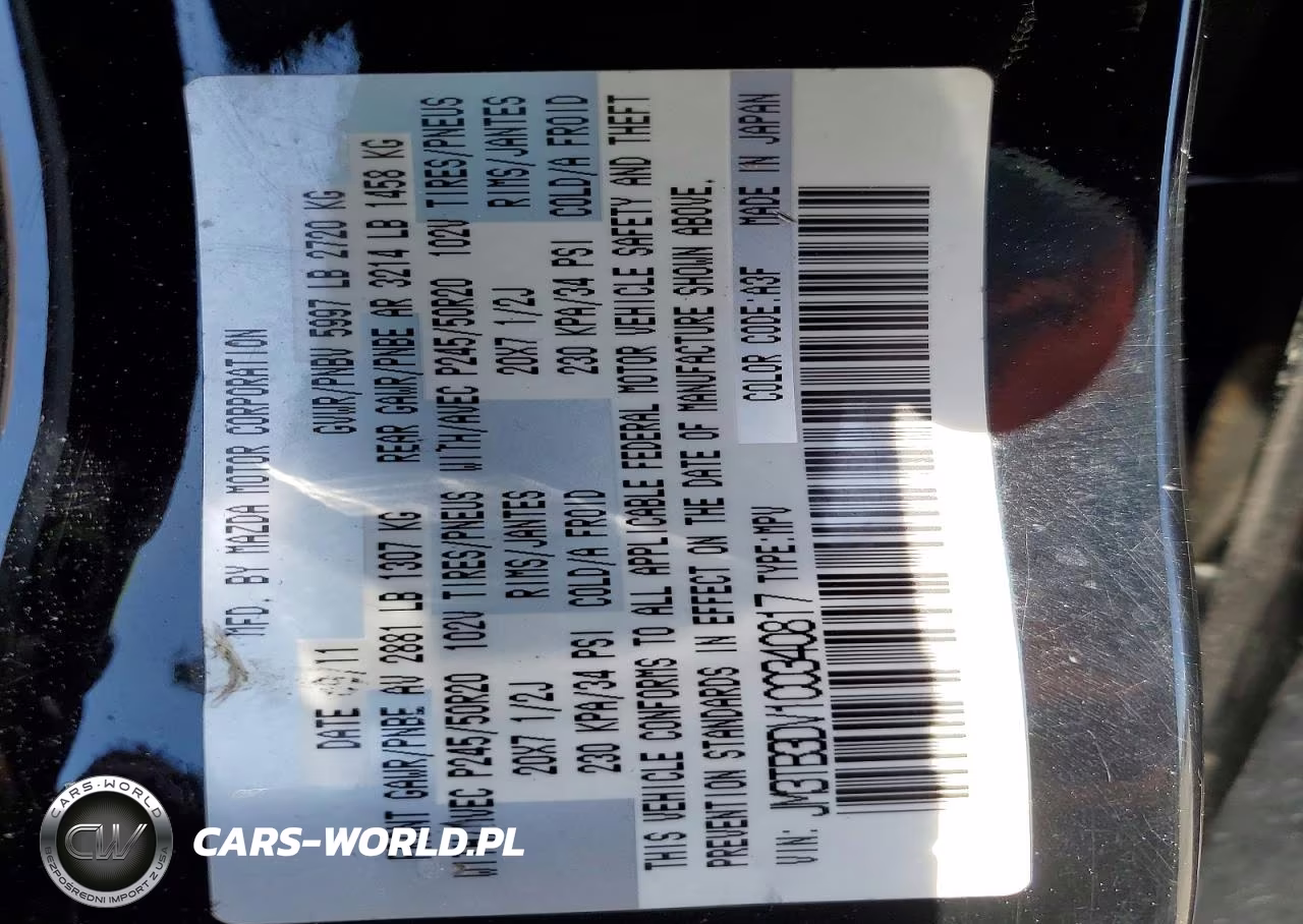 2012 Mazda Cx-9 VIN:JM3TB3DV1C0340817 - 13