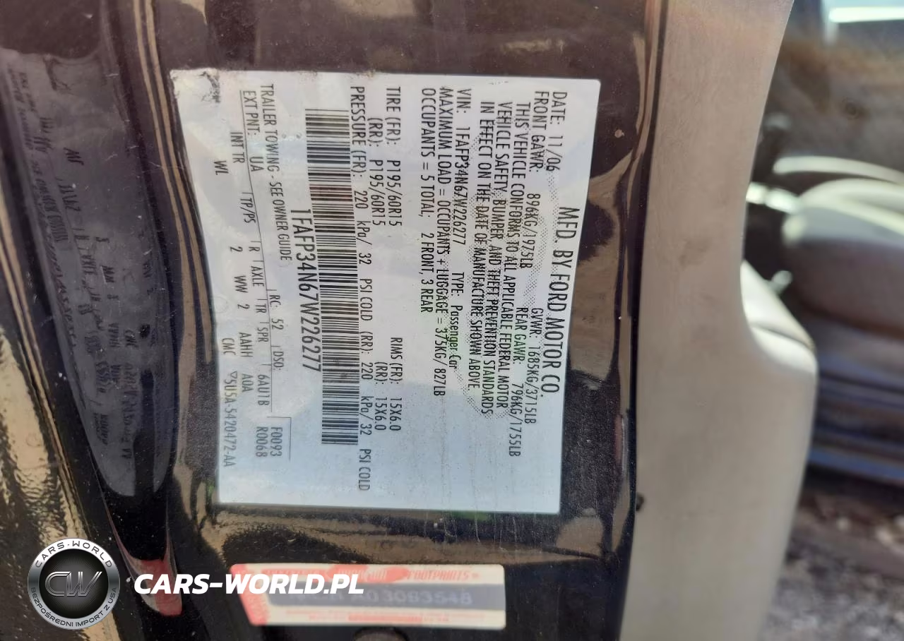 2007 Ford Focus Zx4 VIN:1FAFP34N67W226277 - 13